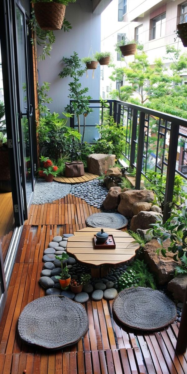 Tiểu cảnh ban công chung cư đẹp - zions